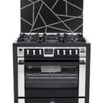 بوتاجاز سمارت برو كنترول استيل اسود امان كامل 90×60 / Gas Cooker Smart Pro Control Black Steel Full Safety 90×60