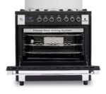 ⁦بوتاجاز هالك إستيل أسود أمان كامل 90×60 / Gas Cooker Hulk Black Steel Full Safety 90×60⁩ - الصورة ⁦2⁩