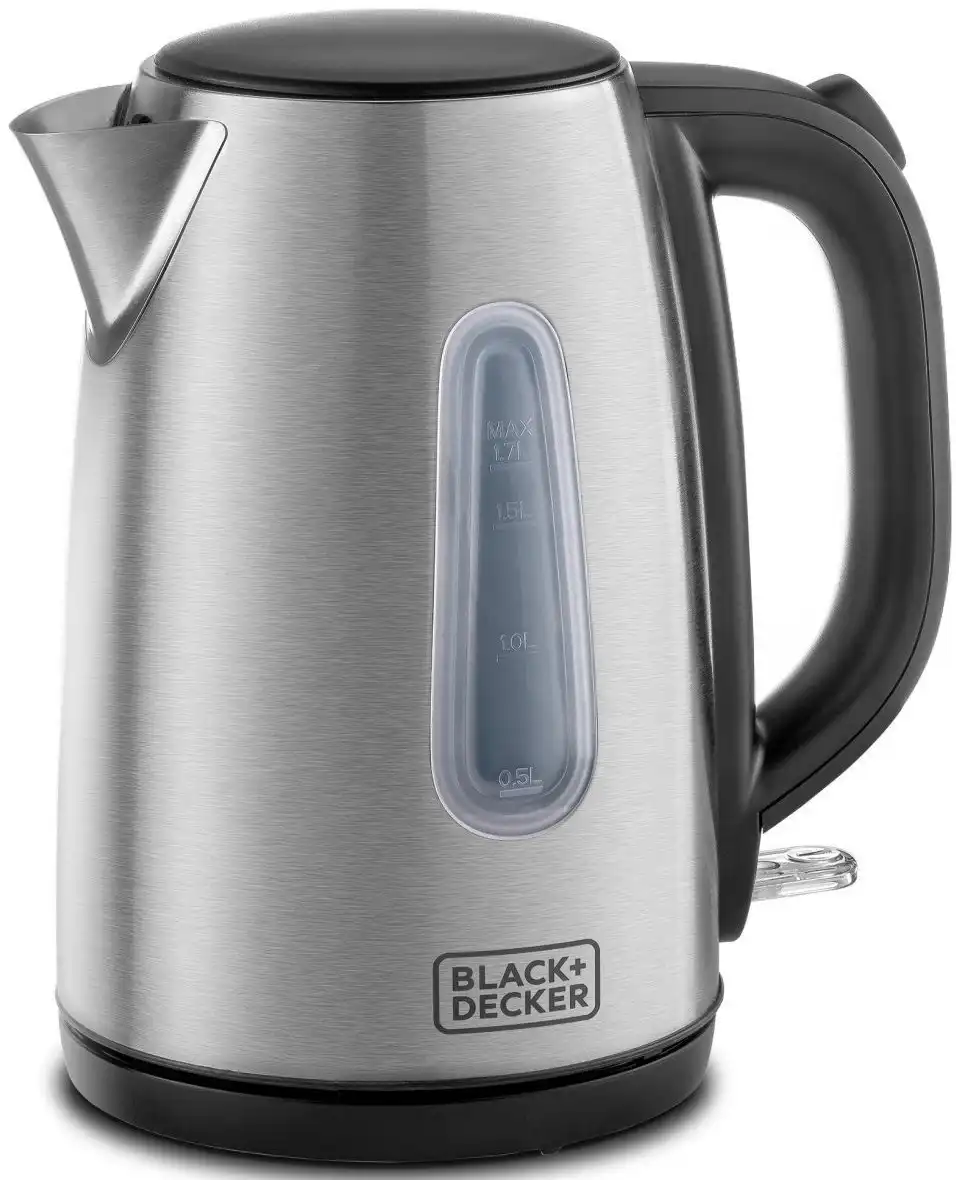 1594026348654 كاتل بلاك أند ديكر، 1.7 لتر، 2200 وات، استانلس، فضي، JC450 - الصورة 1