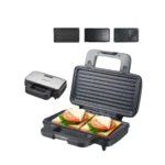 ساندوتش ميكر سوكاني 3 في 1، 3 الواح، 1000 وات، اسود - SK-BBQ-835