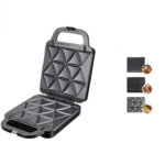 ⁦ساندوتش ميكر سوكاني 3 في 1، 3 الواح، بقوة 1400 وات، اسود - SK-08064⁩ - الصورة ⁦2⁩