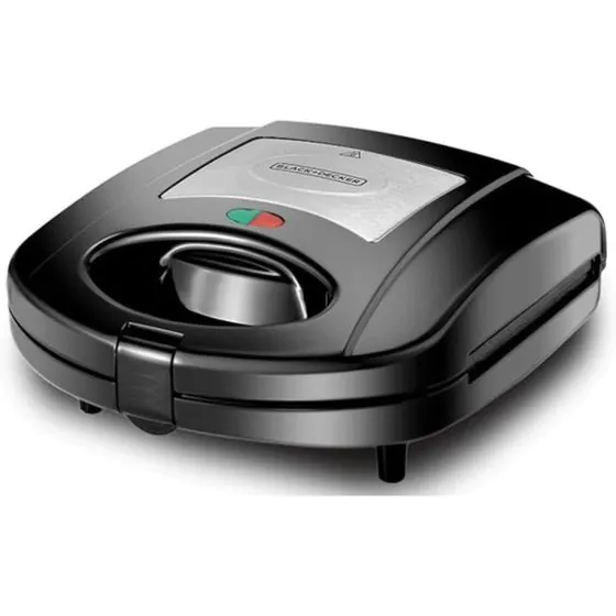 e164c90cafe48c3861fb7fb72c77732867454fe4e6d46985b1042788d335c087 ساندوتش ميكر وشواية 3 في 1 بلاك + ديكر، بقوة 780 وات، اسود - TS2130-B5 - الصورة 1