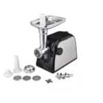 مفرمة لحوم ومطحنة رافال، 2200 وات، 3 الواح للفرم، اسود وفضي - MC-CJ48