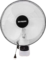 مروحة حائط فريش، 16 بوصة، ريموت كنترول، 3 سرعات، كشاف طوارئ ليد