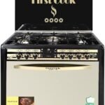 بوتاجاز سي كلاس فيرست كوك، 5 شعلة، اشعال ذاتي، 90×60 سم - اسود ذهبي