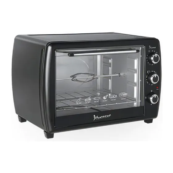 done_1 فرن كهربائي اي هوم بشواية، 50 لتر، 2000 وات، اسود - KI-5050 - الصورة 1