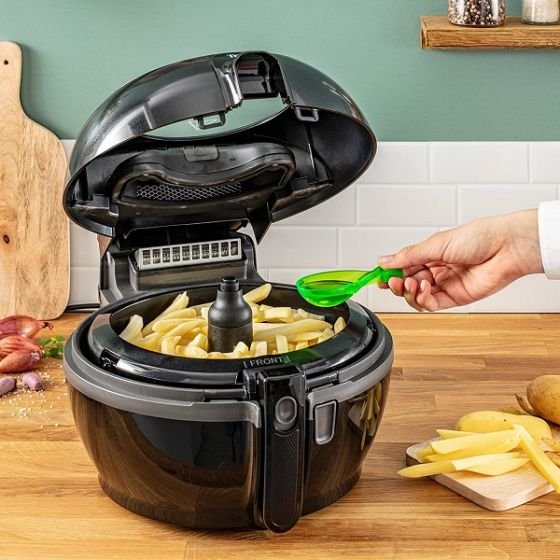 ⁦قلاية بدون زيت تيفال اكتيفراي 1.2 كجم - أسود اللون FZ727825⁩ - الصورة ⁦2⁩