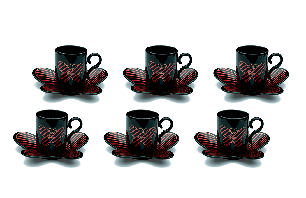 3018-5 (1) طقم قهوة بتر فلاي - الصورة 1