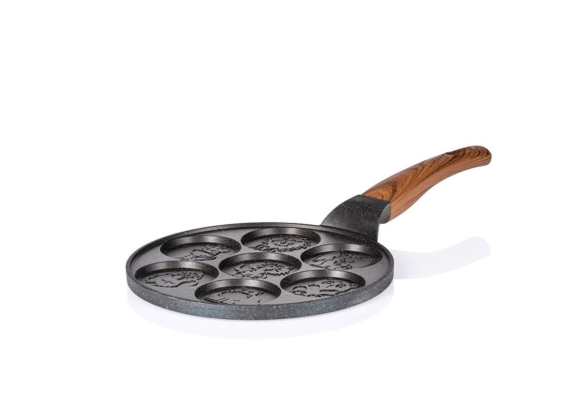 KAZAN CREPE PAN 26 CM GRANITE 4.4 MM animals (ViolaT) -3 (1) مقلاية كريب 26 سم جرانيت 4.4 مم - الصورة 1