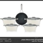 حلة تيتانيوم 9 ق مربع حلة 28 سم بغطاء بايركس