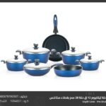 حله تيتانيوم 12 قطعه حلة 28 سم بغطاء استانلس