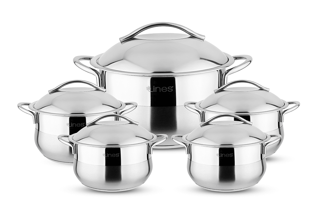 حلة تركى 10 ق استيل حلة 28 سم بومبية lines حلة تركى 10 ق استيل حلة 28 سم بومبية lines - الصورة 1