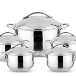 حلة تركى 10 ق استيل حلة 32 سم بومبية lines - silver