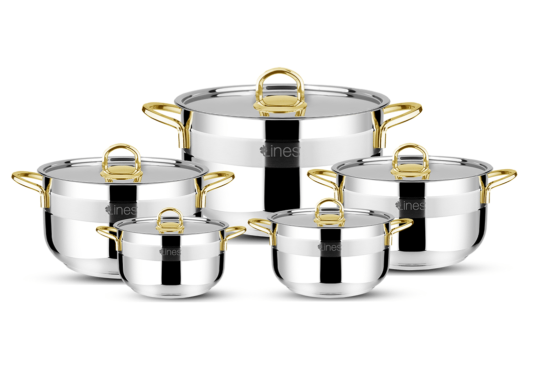 حلة تركى 10 ق استيل حلة 32 سم كوردون GOLD حلة تركى 10 ق استيل حلة 32 سم كوردون GOLD - الصورة 1