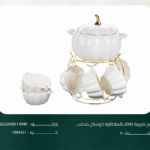 طقم مج شوربة 2045 بالسلطانية كريستال مدهب