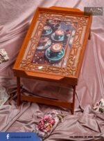 ⁦صينية فطار برجل خشب زان – متينة وأنيقة⁩ - الصورة ⁦9⁩