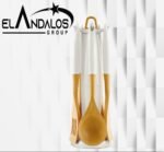 ⁦طقم توزيع خشب بيد سيليكون + حامل⁩ - الصورة ⁦5⁩