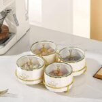 ⁦طقم تسالي بورسلين ٤ قطع بالحامل⁩ - الصورة ⁦4⁩