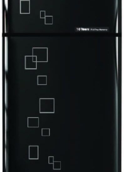 ثلاجة ديجيتال زجاجية ، لون اسود / FNT-MR580YGB