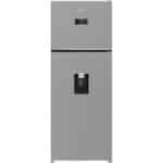ثلاجة نوفروست بيكو بفريزر علوي، 447 لتر انفرتر، فضي - B3RDNE500LDXB