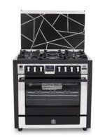 بوتاجاز سمارت برو كنترول استيل اسود امان كامل 90×60 / Gas Cooker Smart Pro Control Black Steel Full Safety 90×60