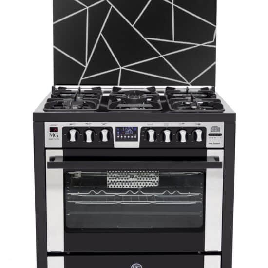 بوتاجاز سمارت برو كنترول استيل اسود امان كامل 90×60 / Gas Cooker Smart Pro Control Black Steel Full Safety 90×60