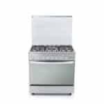 بوتاجاز وايت بوينت 90*60 5 شعلة غاز استانلس وباب فرن مراية أمان كامل WPGC9060XFSAM