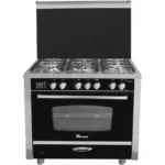 بوتجاز غاز يونيون اير اي كوك ديجيتال، 5 شعلة، 90 سم، اسود - C6090SS-2GC-511-IDSP-S