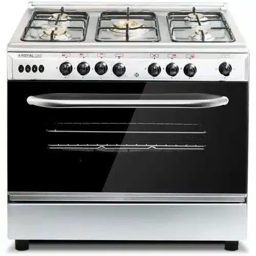 royal-gas-cooker-light-with-fan-90-60-cm-2010258 رويال جاز بوتاجاز لايت 5 شعلة مروحة 60*90 سم - الصورة 1