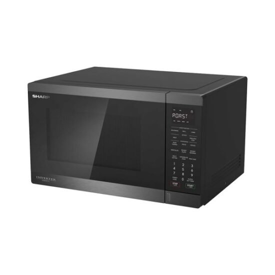 ميكروويف شارب شواية انفرتر 34 لتر 1100 وات 11 قائمة أسود R-34GRI-BS2