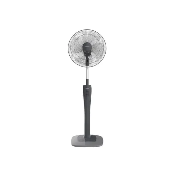 tornado-stand-fan-16-inch-4-plastic-blades-3-speeds-grey-or-maroon-color-tsf-74-grey مروحة ستاند تورنيدو، 16 بوصة، رمادى - TSF-74 - الصورة 1
