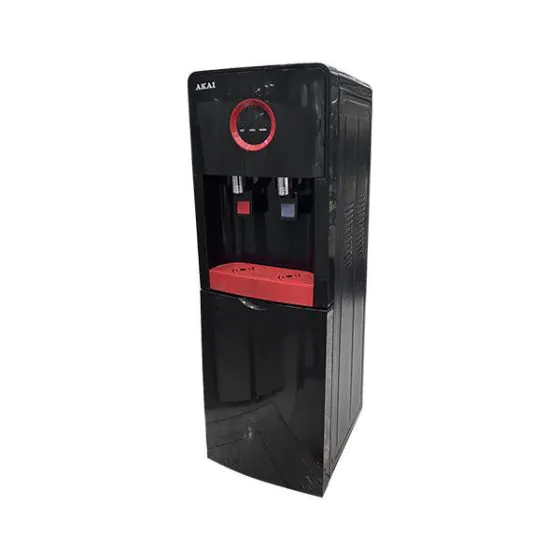 0025784_akai-water-dispenser-2-taps-hot-and-cold-with-refrigerator-black-ylr-pf-16 مبرد مياه اكاي، ساخن وبارد بثلاجة، 2 حنفية، اسود - YLR-PF-16 - الصورة 1