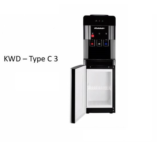 كولدير مبرد مياه 3 حنفية بارد ساخن بالحافظة اسود TYPE C3