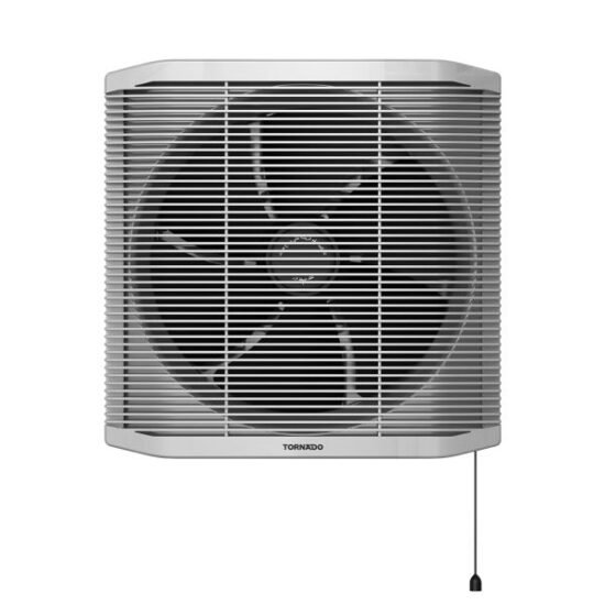 شفاط حمام تورنيدو 30 سم شبكة للحماية والخصوصية أسود × رمادي TVS-30BG