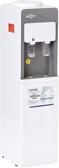 616jaC3IpfL._AC_SY550_ مبرد مياه بيرغن BY 509 ساخن وبارد - رمادي غامق أبيض - الصورة 1