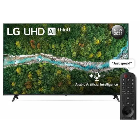 شاشة تلفزيون سمارت ال جي، 65 بوصة، دقة 4K UHD بريسيفر داخلي - 65UP7760PVB