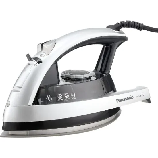 مكواة بخار باناسونيك 360 كويك، بقوة 2200 وات، اسود وفضي - NI-JW670C