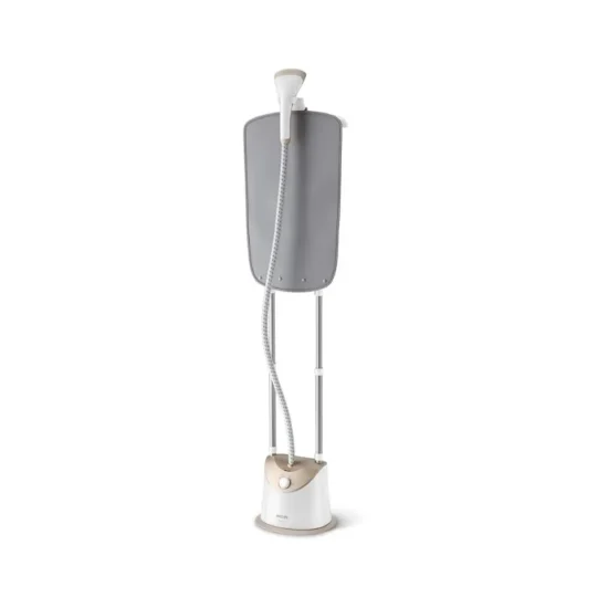 مكواة بخار للملابس Philips GC509/18 مكواة بخار عمودية للملابس سعة 1.2 لتر وقوة 1500 وات، ذهبي وأبيض