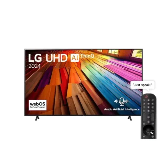 شاشة تلفزيون ال جي 43 بوصة سمارت LED، بدقة 4K UHD، بريسيفر داخلي - 43UT80006LA