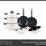 حلة تيتانيوم 11 ق مربع حلة 28 سم بغطاء بايركس