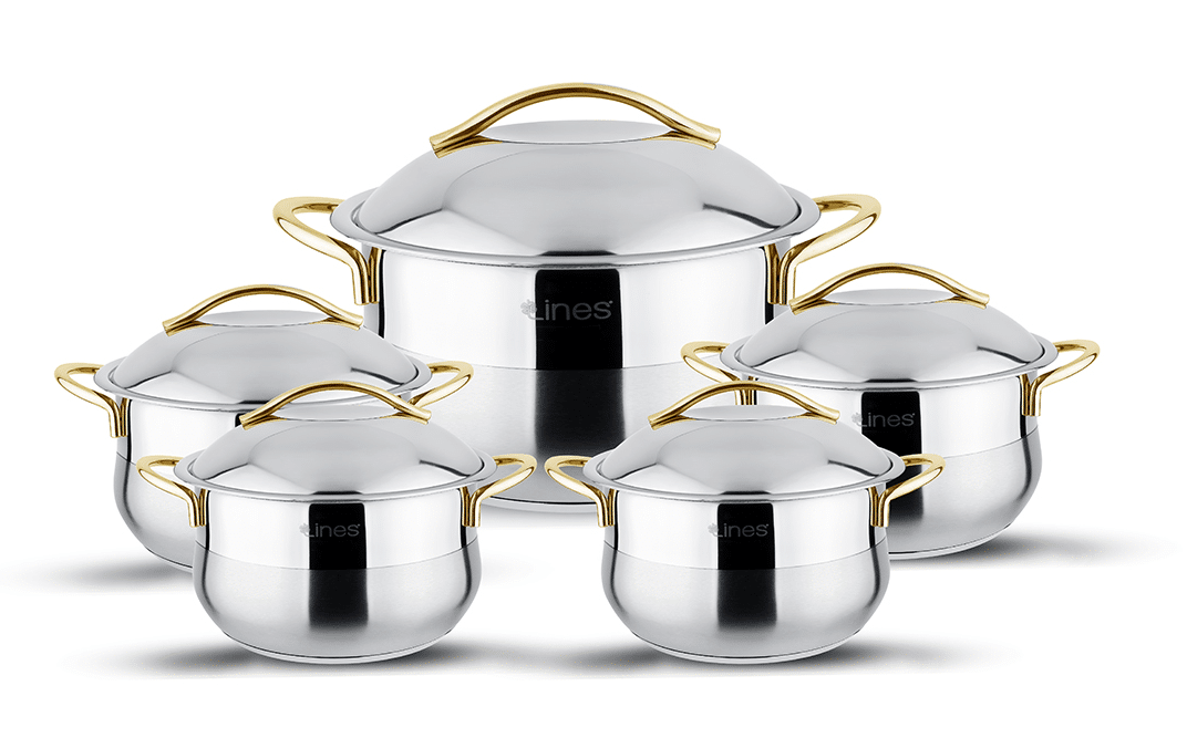 حلة تركى 10 ق استيل حلة 28 سم بومبية GOLD حلة تركى 10 ق استيل حلة 28 سم بومبية GOLD - الصورة 1