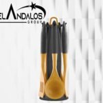 طقم توزيع خشب بيد سيليكون + حامل