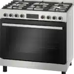 بوتاجاز بوش سيريس 8 ، 60*90 سم ، 5 شعلة ، شاشة ديجيتال ، حوامل زهر ، مروحه فرن ، تنظيف ذاتى ، استانلس ستيل ، HIZ5G7W51S